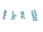 (image for) Bundle 40pcs flat back Turquoise cabochons