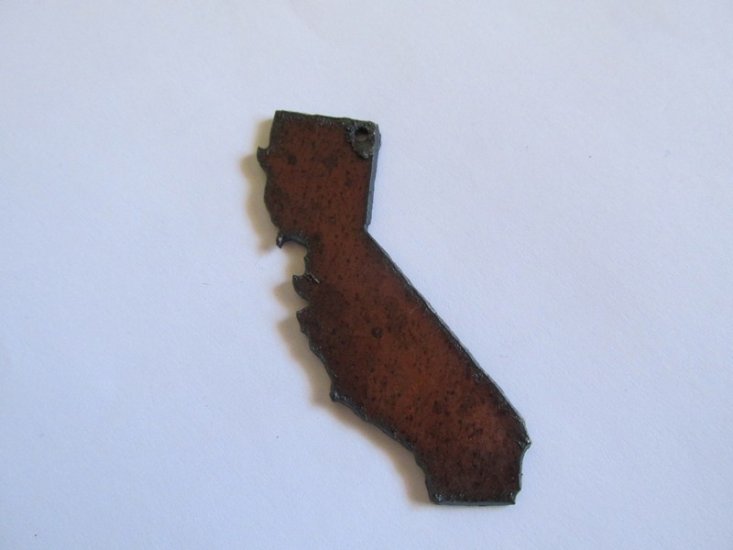 (image for) California rustic metal pendant #CA