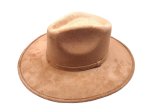 (image for) Mexico hard body flat brim fedora - Camel Medium