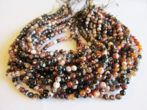 (image for) Carmel brown agate rounds 6mm #1578