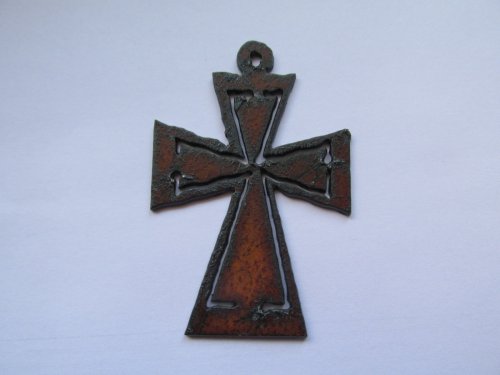 (image for) Cross metal cutout pendant #CC009