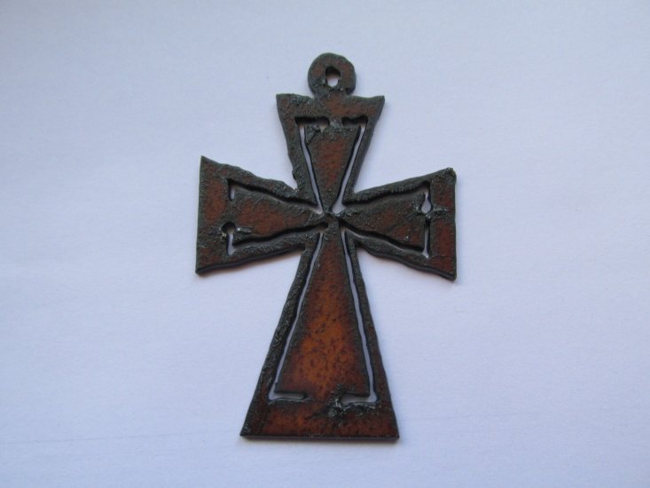 (image for) Cross metal cutout pendant #CC009
