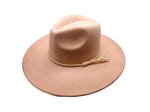 (image for) Vegan suede Wide brim hat ELASTIC BAND - Champagne Elastic