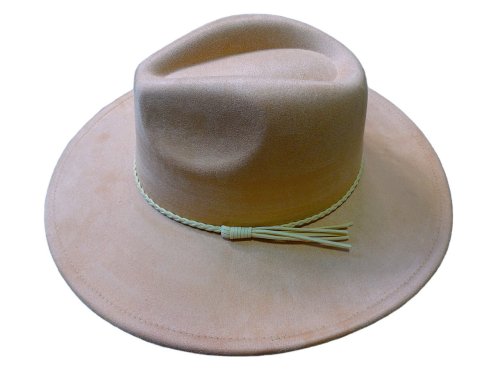 (image for) Vegan suede Wide brim hat - CHAMPAGNE