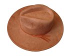 (image for) Vegan suede Wide brim hat - CINNAMON