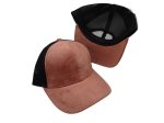 (image for) Vegan suede Mesh snap back baseball cap - Cinnamon / Black