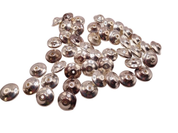 (image for) Silver classic saucer beads 13x7 #C-1