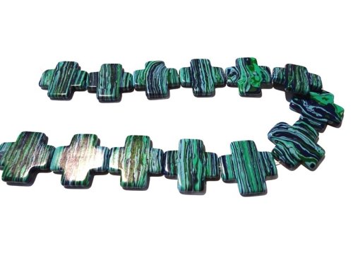 (image for) Turquoise cross composite beads #1990