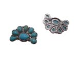 (image for) Concho 1/2 moon faux Turquoise hat or hat band embellishment glue on #concho2