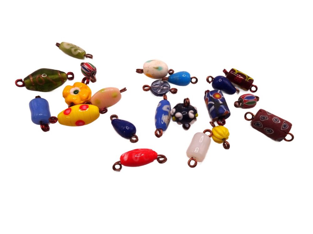(image for) Grab bag Colorful Glass and Millefori beads (10pcs)