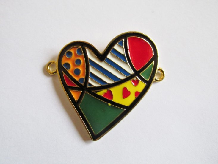 (image for) connector - heart enamel #CON-28