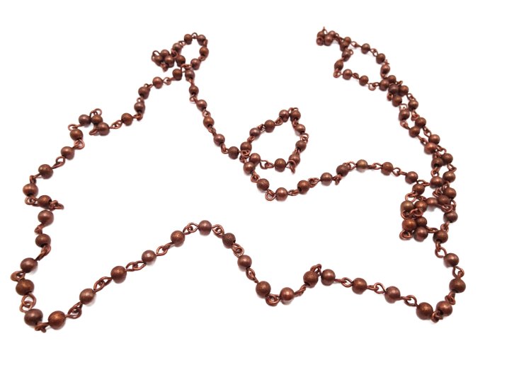 (image for) Bead Chain Antique Copper 4mm 36"