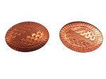 (image for) Brushed copper metal concho #EMB-7