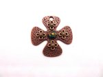 (image for) Antique copper maltese cross jewelry pendant #PEN-52