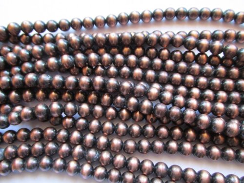 (image for) Copper faux Indian pearls acrylic round 6mm