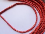 (image for) Coral tube beads 4x13mm #1676
