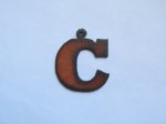 (image for) Initial Letter Rockwell Metal "C" - Pendant #RK-C