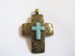 (image for) Cross pendant with stones #RM298