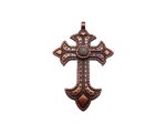 (image for) Antique copper cross jewelry pendant #BB9