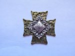 (image for) Cross pendant with stones #RM298