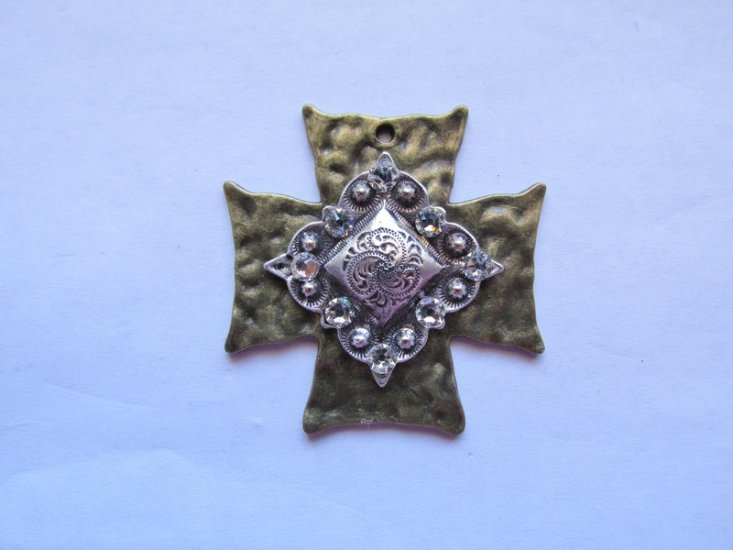 Cross pendant with stones #RM298
