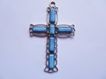 (image for) Cross pendant with stones #RM298