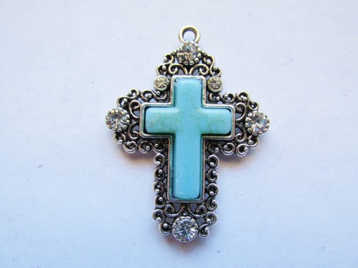 Cross pendant with stones #RM298