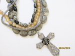 (image for) Cross pendant with stones #RM298