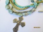 (image for) Cross pendant with stones #RM298