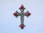 (image for) Cross Floral w/ Red Cabs #MP76