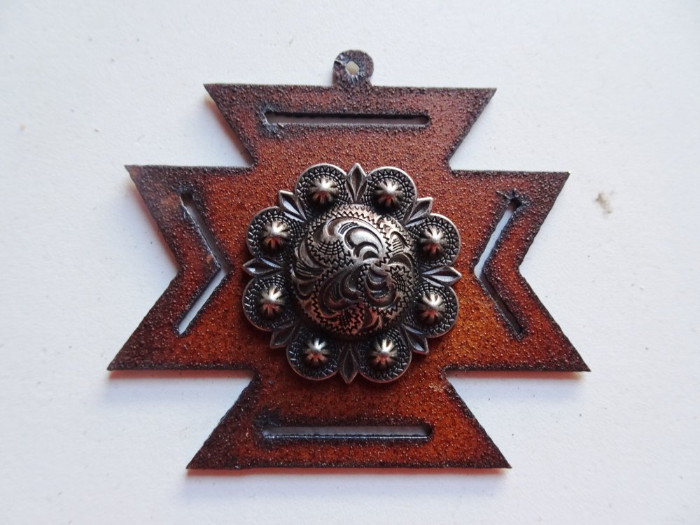 (image for) Southwestern cross with concho #RM-463