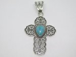 (image for) Cross pendant with stones #RM298