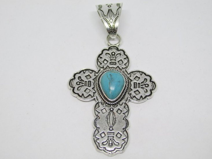 Cross pendant with stones #RM298
