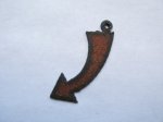 (image for) Arrow Rustic Metal Pendant Curved #PO800-CL