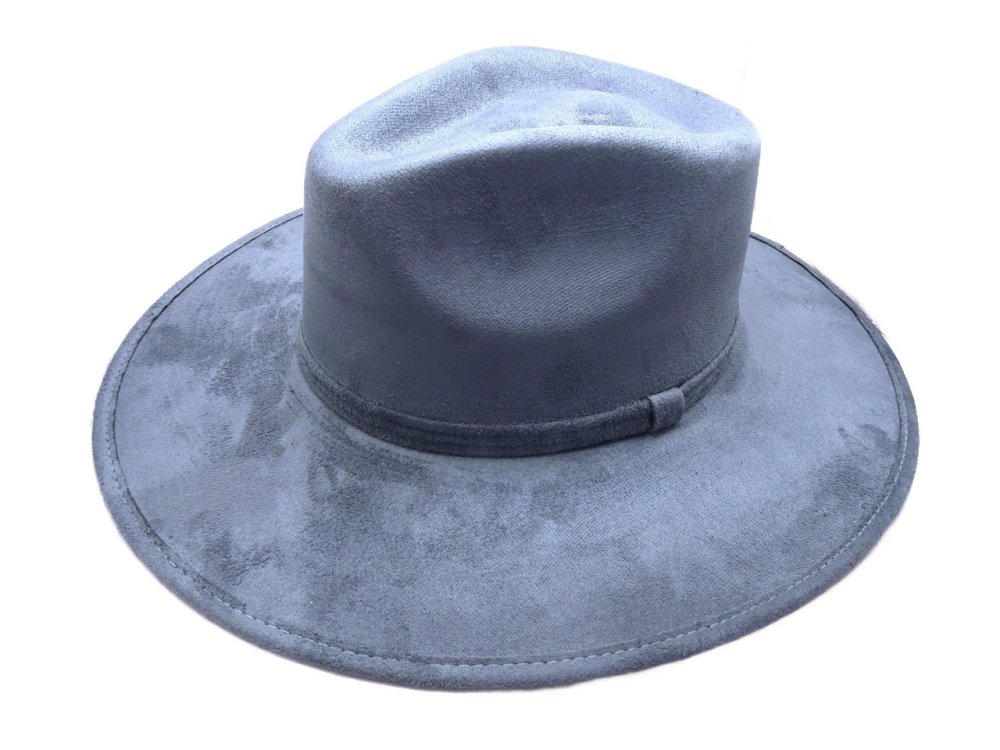 (image for) Mexico hard body flat brim fedora - Denim Medium