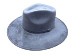 (image for) Mexico hard body flat brim fedora - Denim Medium