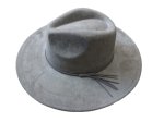 (image for) Vegan suede Wide brim hat - GRAY