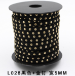 (image for) Faux leather lacing with silver studs