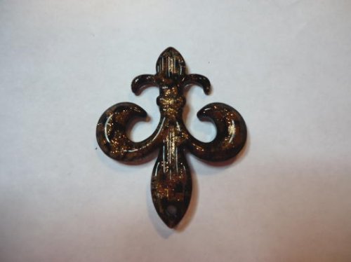 (image for) Fleur De Lis lampwork glass pendant #MP37