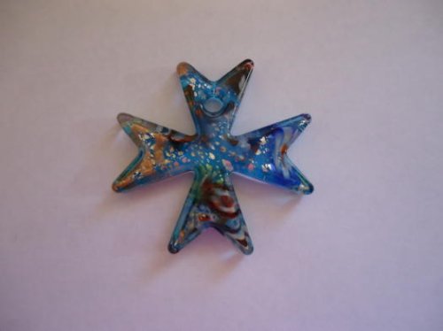 (image for) Glass cross pendant #MP26