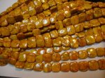(image for) Yellowish orange Web agate square #1018