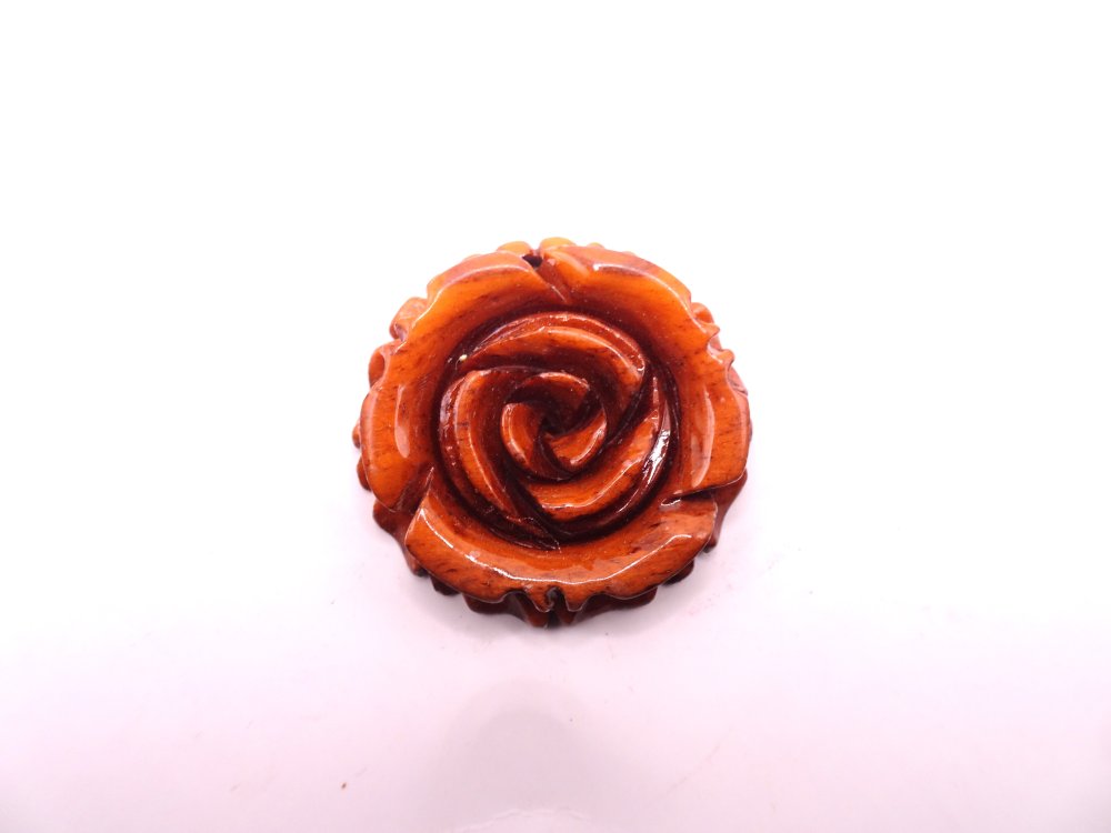 (image for) Rose hand carved shell pendant #CH-28