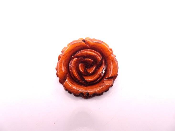 (image for) Rose hand carved shell pendant #CH-28