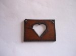 (image for) Rectangle buckle heart pendant #TT020-2 1/2