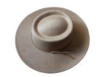 (image for) ROUND TOP wide brim Vegan Suede hat - Camel Tan