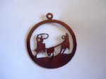 (image for) Team roper in circle pendant #EL-9