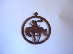 (image for) Bronc rider in circle pendant #300-262