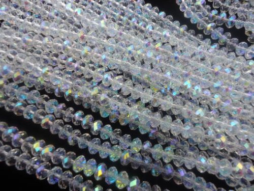 (image for) Clear AB Rondelle crystals #BS1236
