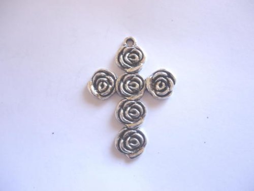 (image for) Rose cross pendant #PP40