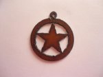 (image for) Texas star metal cutout pendant #LS006L